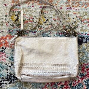 The Sak Sequoia Leather 3-in-1 Crossbody bag, metallic